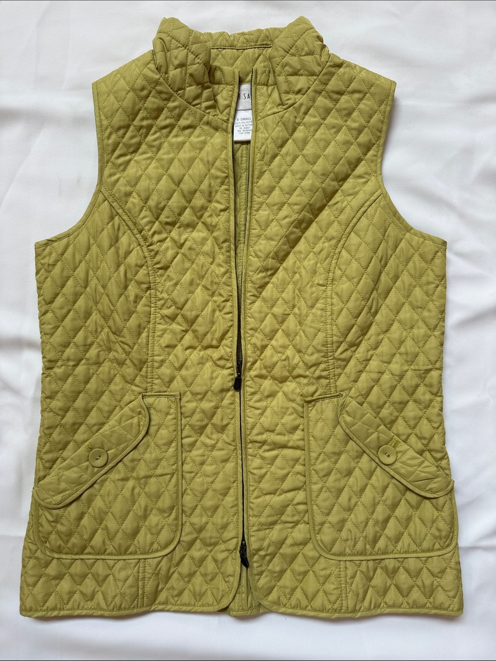 EUC Quilted Sleeveless Vest in chartreuse by Sport Savvy